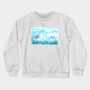 Sailboats on the horizon Crewneck Sweatshirt